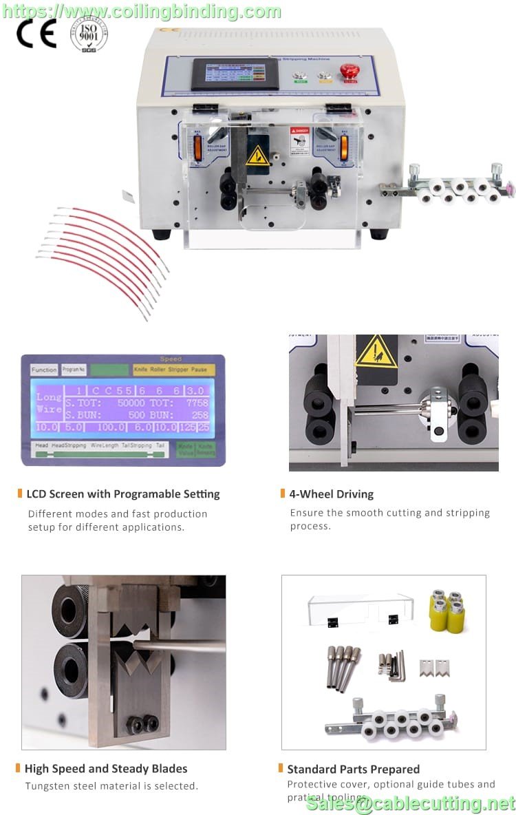 Touch Screen Automatic Cable Wire Cutting Stripping Machine For 0.1-6mm2 WPM-SDB2S Automatic Wire Stripping Machine, Cable Peeling Stripping Machine, Wire Cutting Stripping Machine