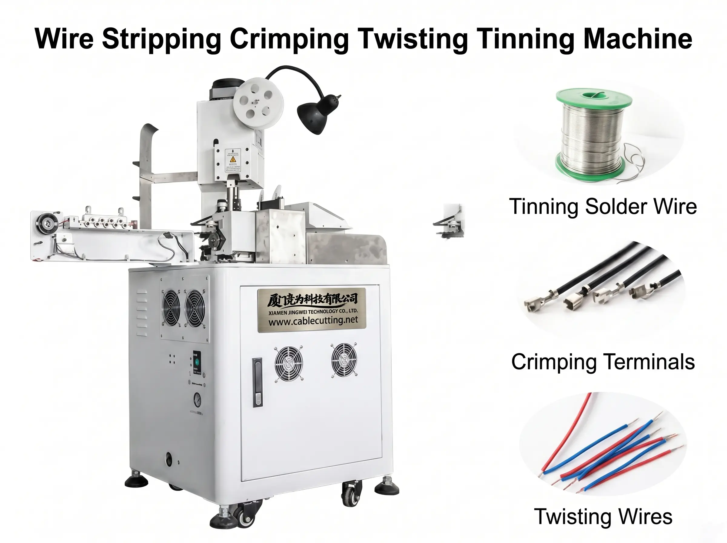Auto One-Side Cable Crimp Twist Tin WPM-151 Video Machine