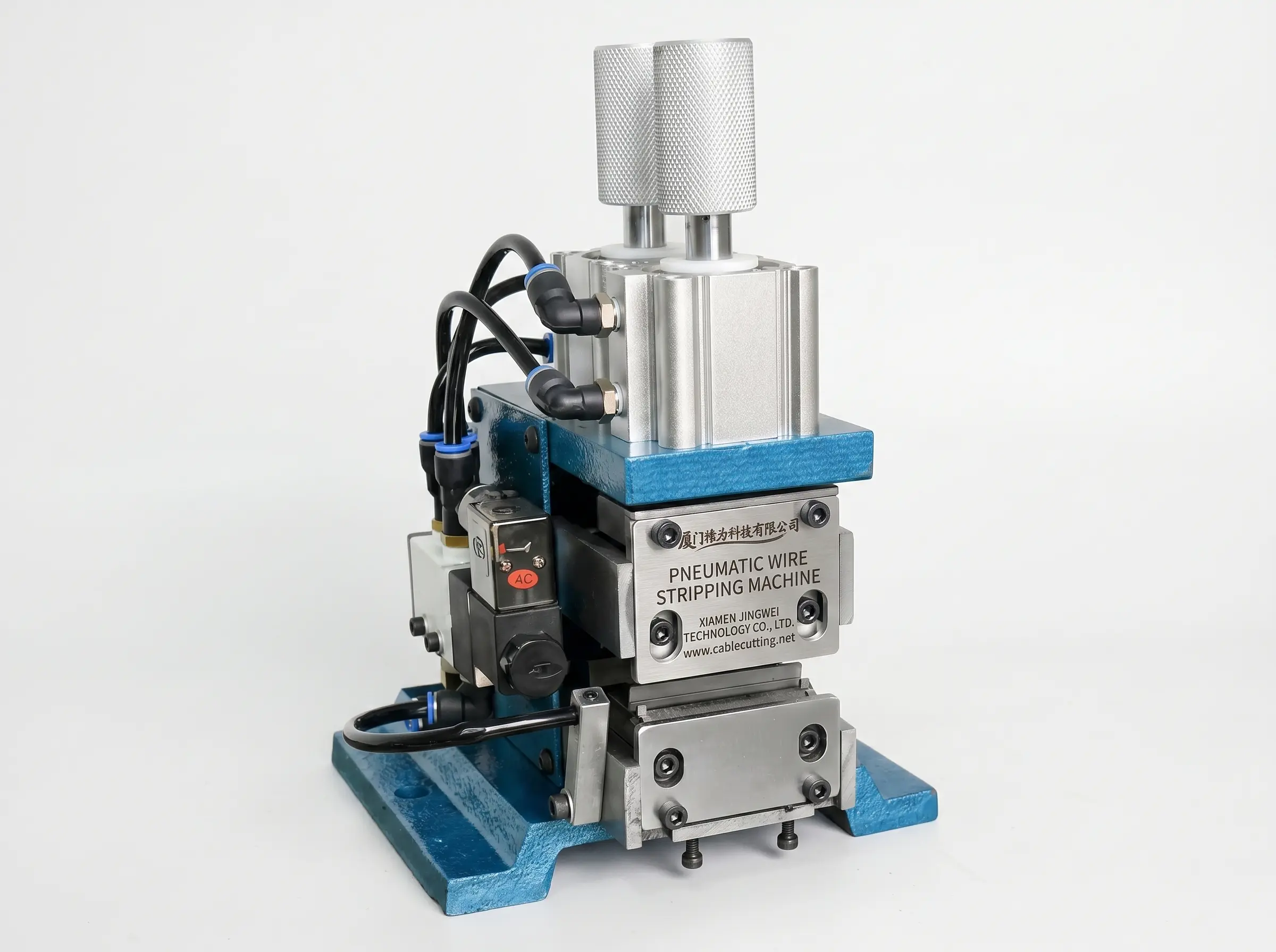 Vertical Pneumatic Wire Stripping Machine | Automated Wire Processing