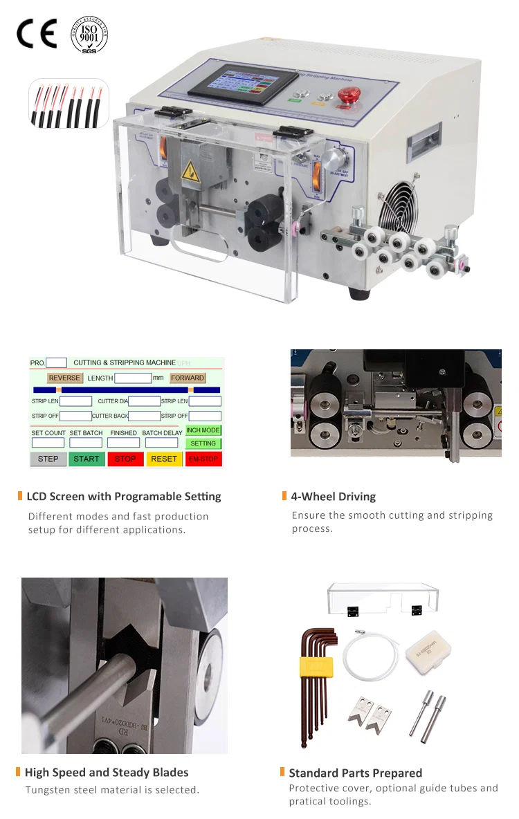 Double layer round sheath wire stripping cutting machine WPM-YH3 Fiber Wire Strip Machine, Jacket Cable Strip Machine, Cable Stripping Machinery