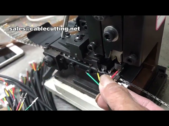 Semi-Automatic Wire Stripping and Terminal Crimping Machine for Cable Connectors