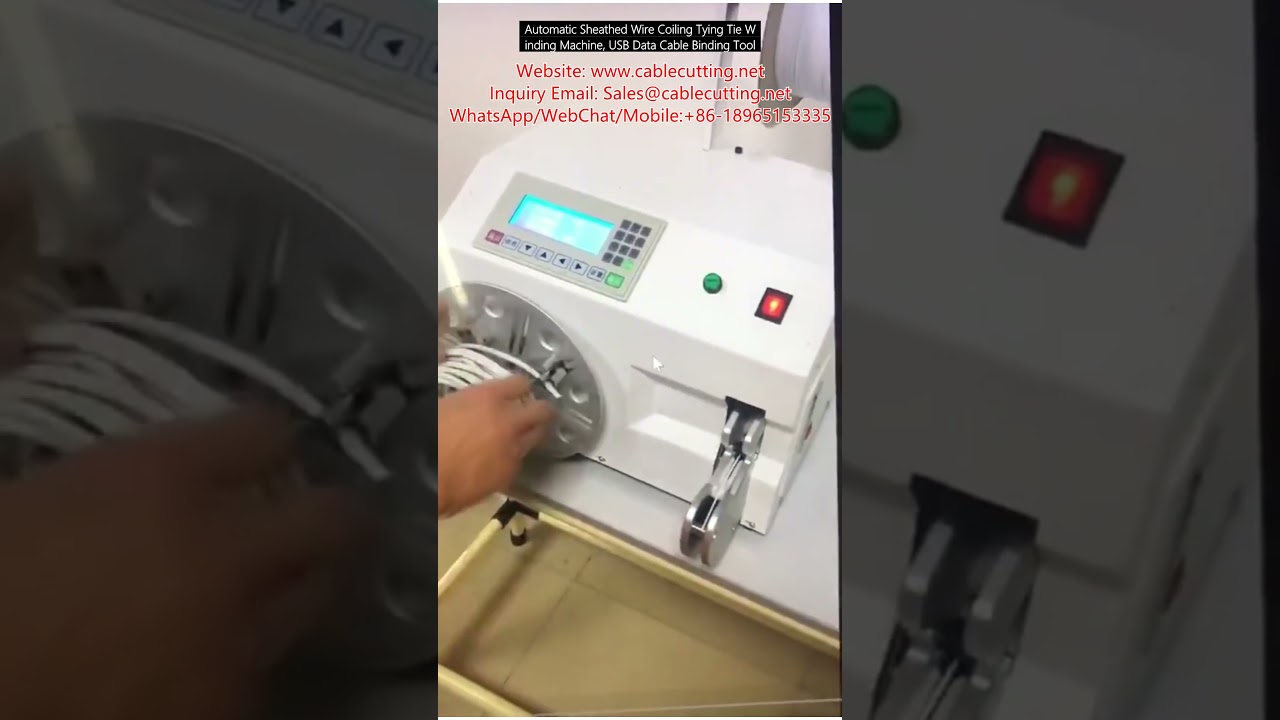 Automatic Sheathed Wire Coiling Tying and Winding Machine | USB Data Cable Binding Tool