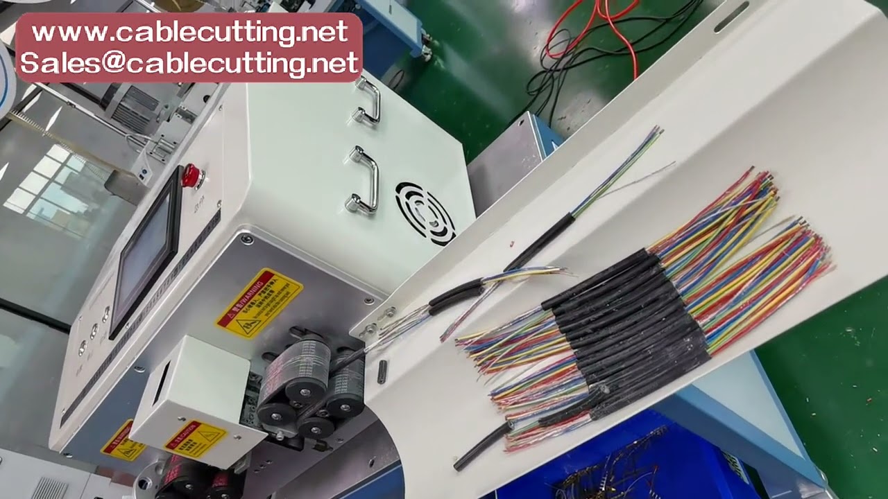 870-NW Automatic Adjustable Wire Stripping Peeling Cutting Machine, 12-Wheel Drive, 7-Inch Touch Screen