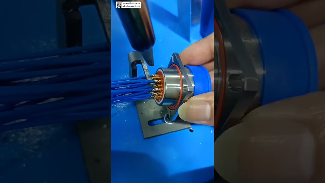 Angle Feed Soldering Machine  Designed Specifically for Aviation Connector Precision Welding - Shorts