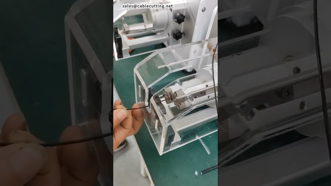 Coaxial Cable Stripping Machine for Teflon Wire Rotary Cut, No Conductor Damage