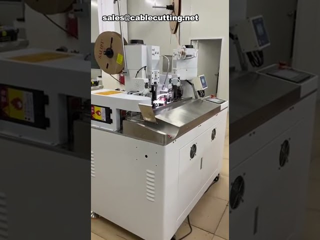 Automatic Loose Terminal Crimping and One-End Shrink Tube Heating Machine