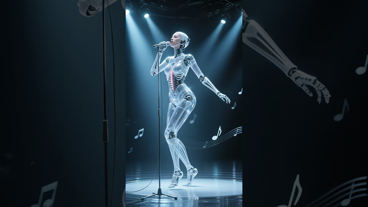 美しくデザインされたロボットが歌声を披露！ #ロボット