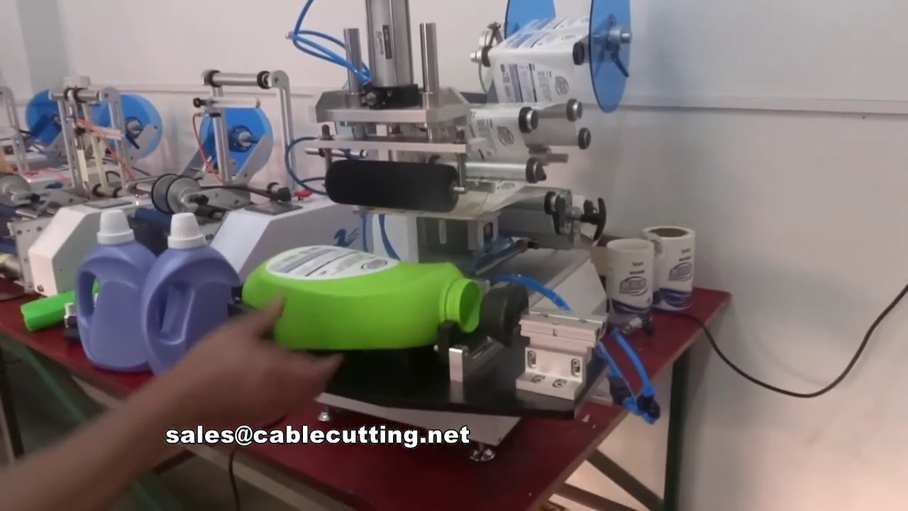 液體洗碗精PE扁瓶貼標機｜高效自動化貼標設備