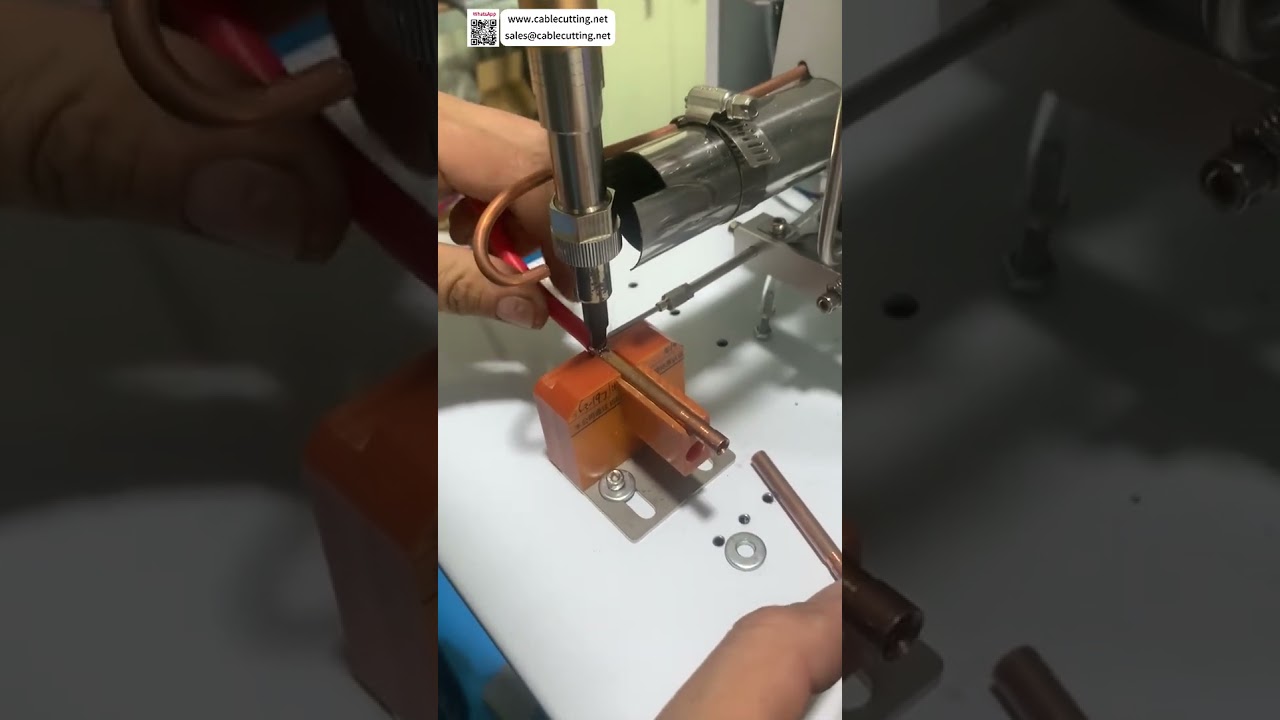 Semi Auto Soldering Machine  8 Gauge Silicone Wire to Copper Tube Precision Welding Tool - Shorts