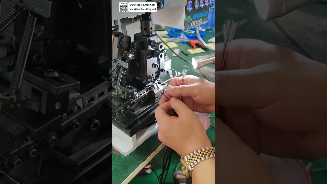 Single Wire Stripping & Crimping Machine  Perfect Debugging for Round Tubular Terminals - Shorts