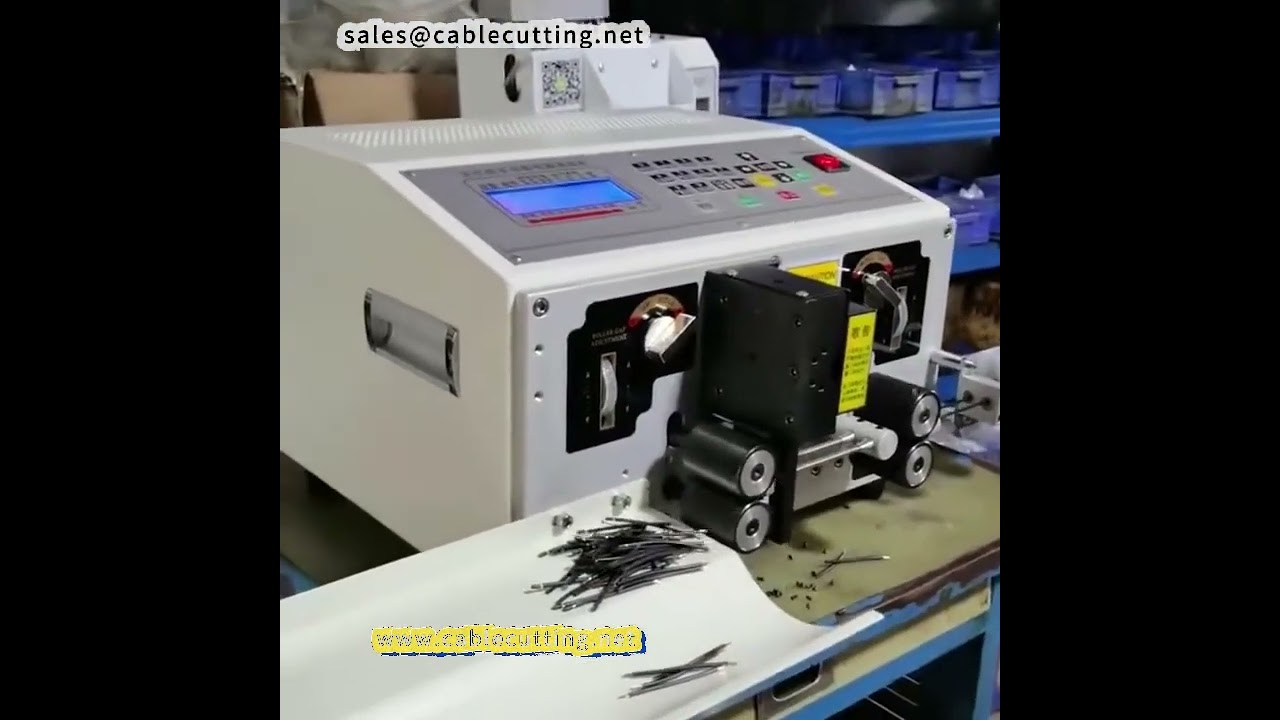 Automatische draadsnij- en stripmachine voor computerkabels – geschikt voor enkel- en dubbeldraad