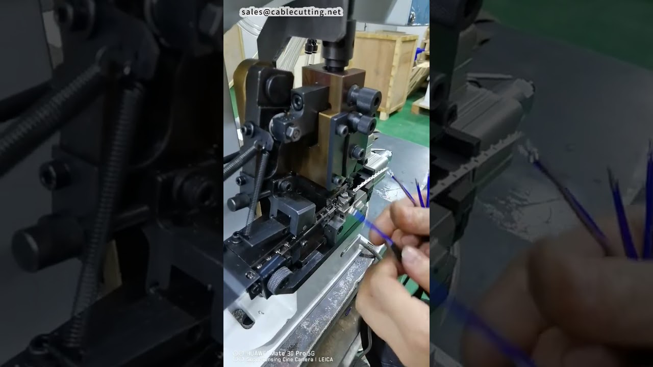 Dual Crimping Machine for 2-Core Round Jacket Cable Strip and Dual Crimp