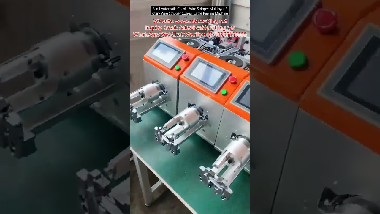 Semi-Automatic Coaxial Wire Stripper - Multilayer Rotary Coaxial Cable Peeling Machine