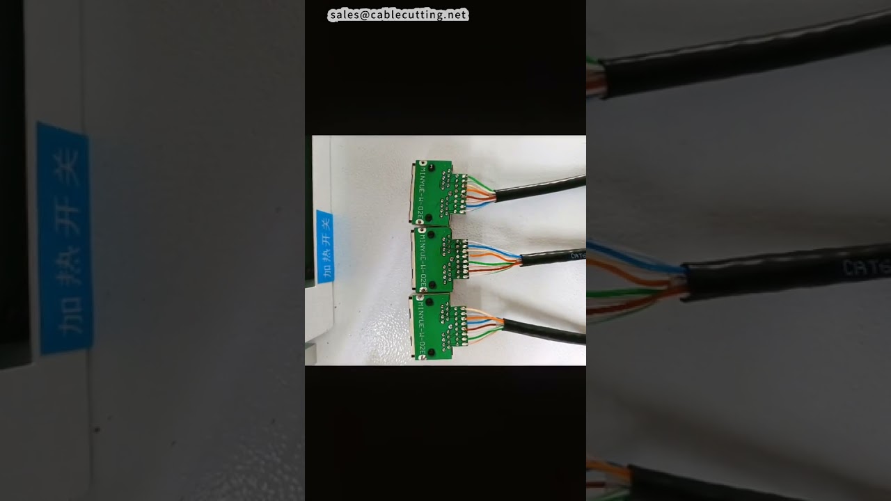 Semi Automatic 8 Core Connector Soldering Two Step Process   Factory Shoot