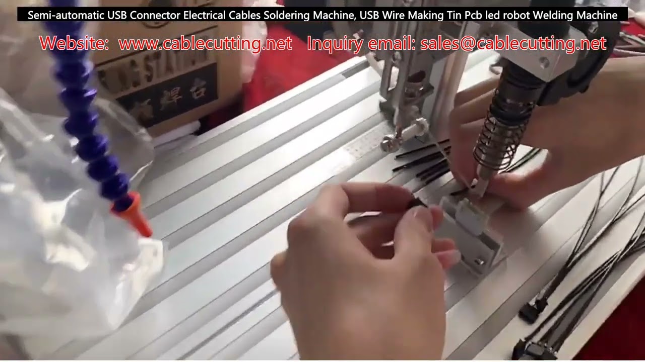 Semi-Automatic USB Connector Electrical Cable Soldering Machine for PCB and LED Wire Making