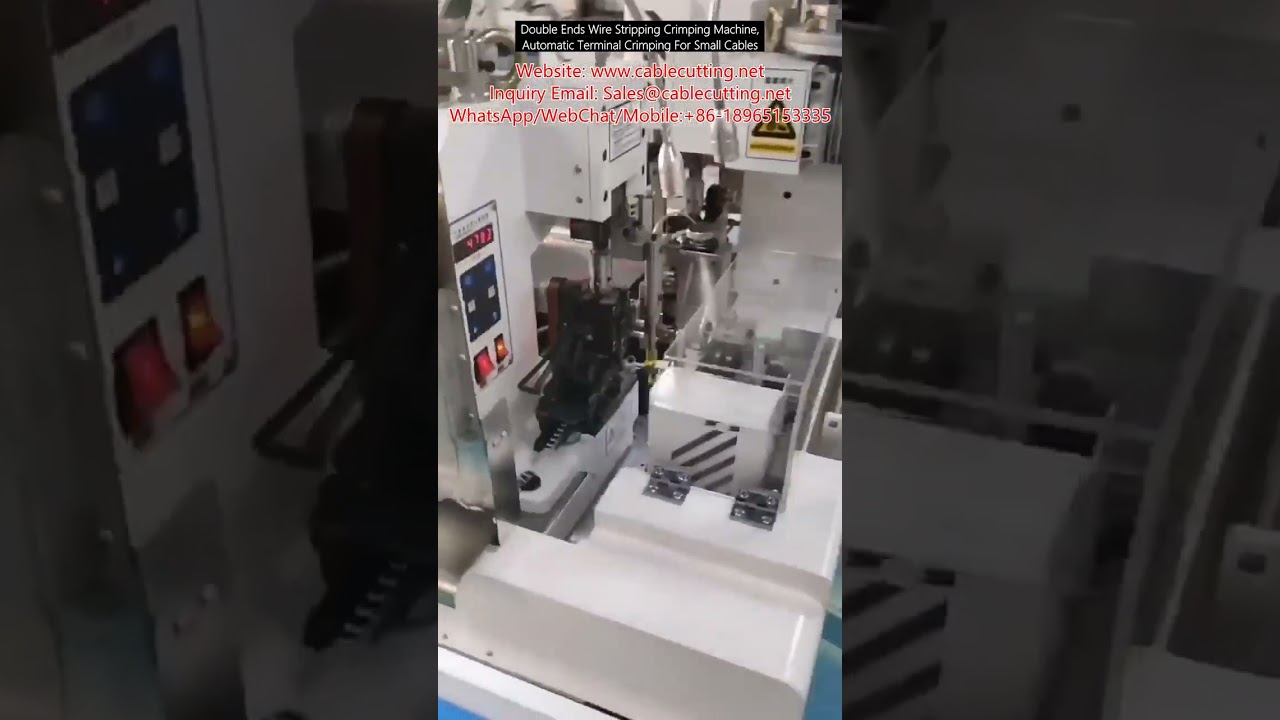 Double-Ends Wire Stripping and Crimping Machine, Automatic Terminal Crimping for Small Cables