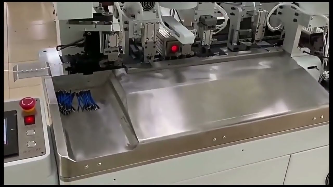 Full automatic Double head Dry through Heat shrinkable Tube Terminal Machine Automatic Detection And