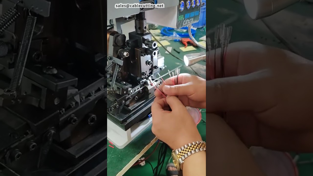 丸型端子専用！シングルエンド剥線・圧着機で効率アップ　簡単セットアップ #工場 #機械
