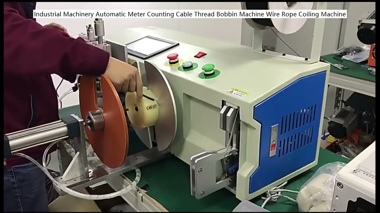 Industrial Automatic Meter Counting Cable Thread Bobbin Coiling Machine