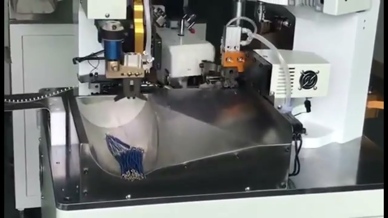 Double-Head Fully Automatic 2-Sided Crimping Machine for Wire Stripping and Cutting