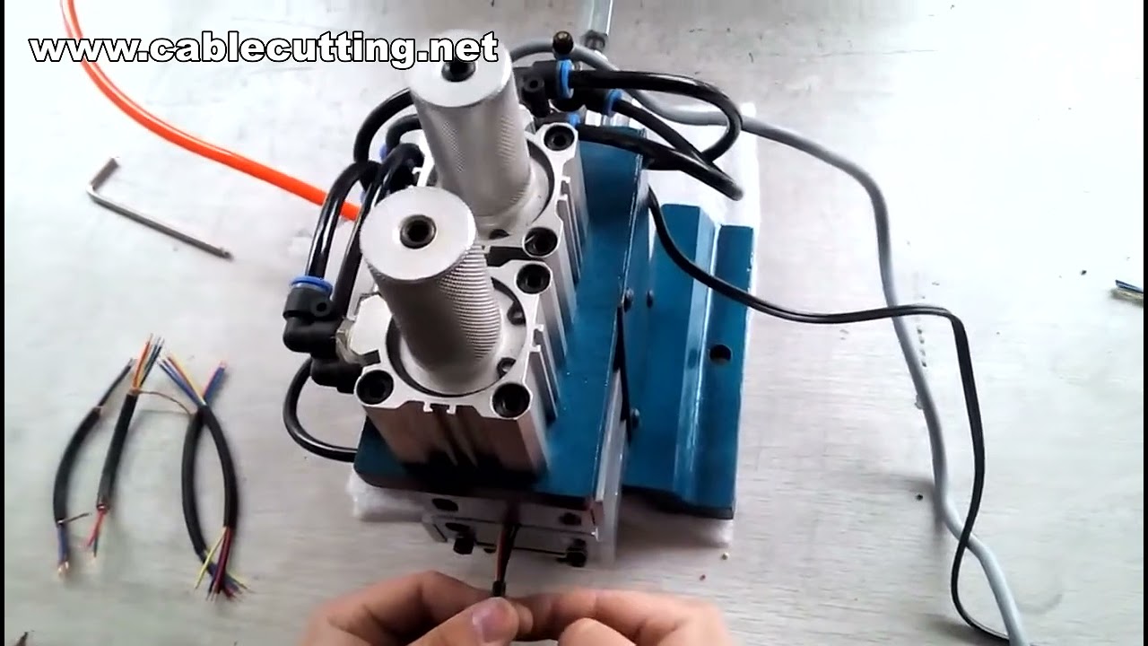 Pneumatic Wire Stripping Machine, 4F Vertical Cable Stripping Machine