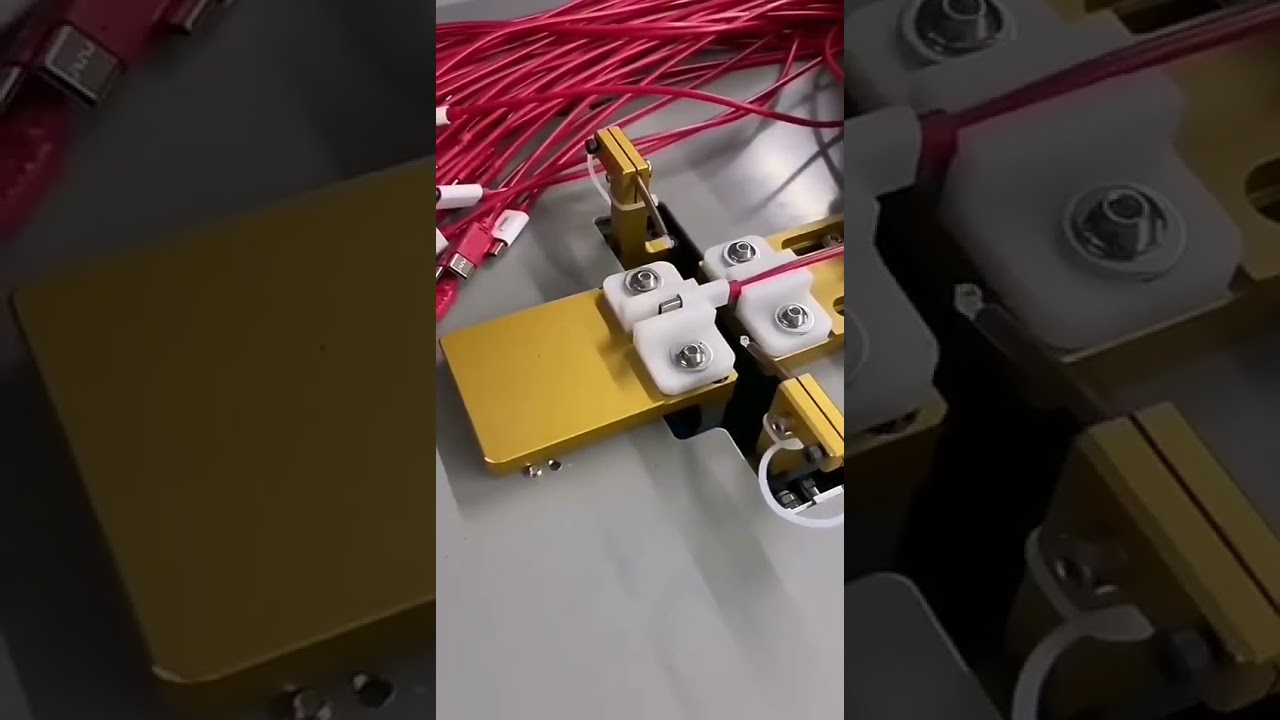 10-Station USB Data Cable Wire Making Machine with Type-C Plug, Automatic Glue Dispensing & Push Case