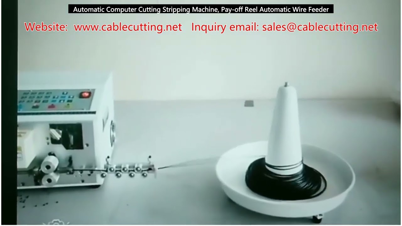 Automatic Computer Wire Cutting and Stripping Machine with Pay-Off Reel Feeder