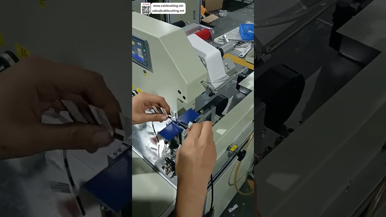 Servo Motor Wire Folding Labeling Machine  Fast 2.5 Second Complete Wrap Around Tagging Tool - Shorts