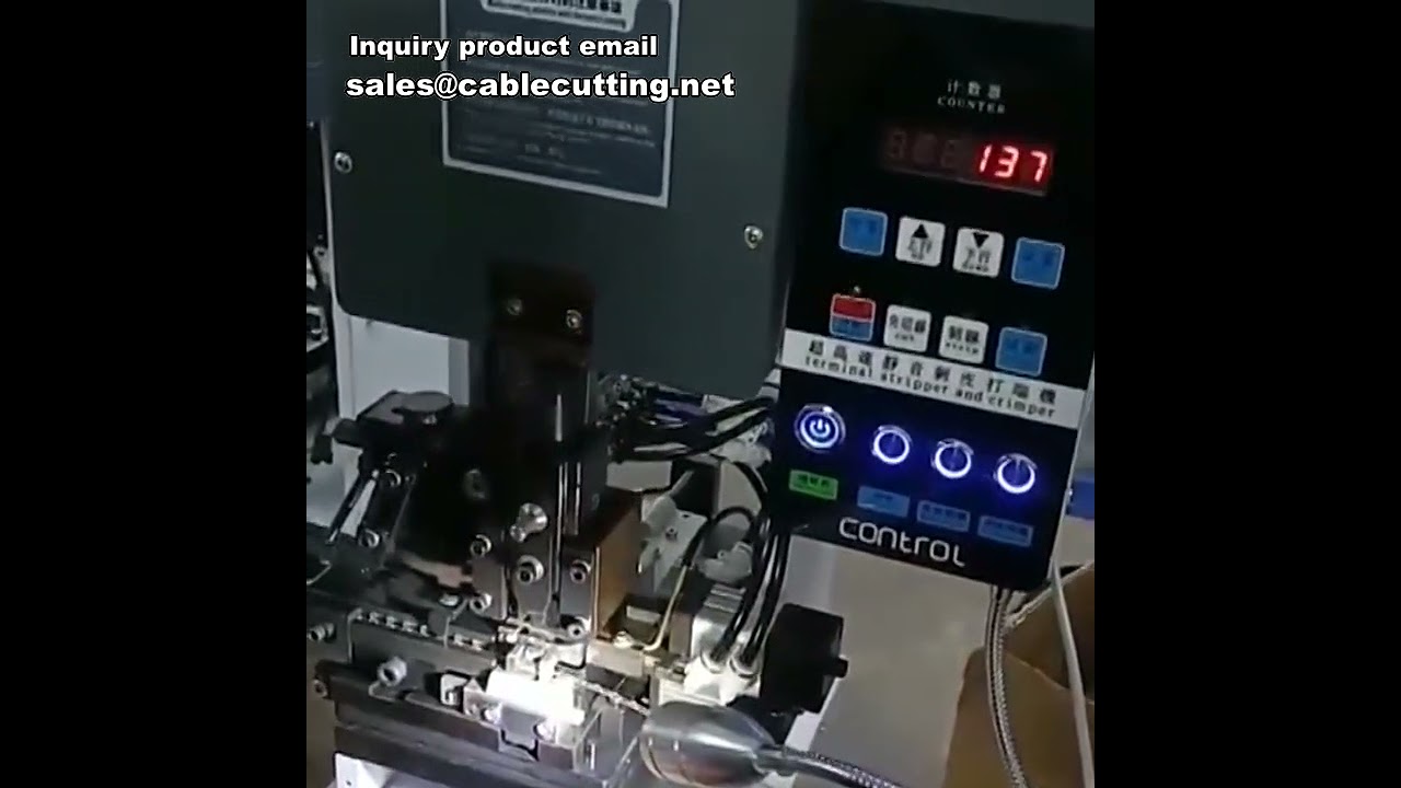 Wire Strip Crimp Terminal Machine, Horizontal Cable Strip Tapping and Crimping Machine
