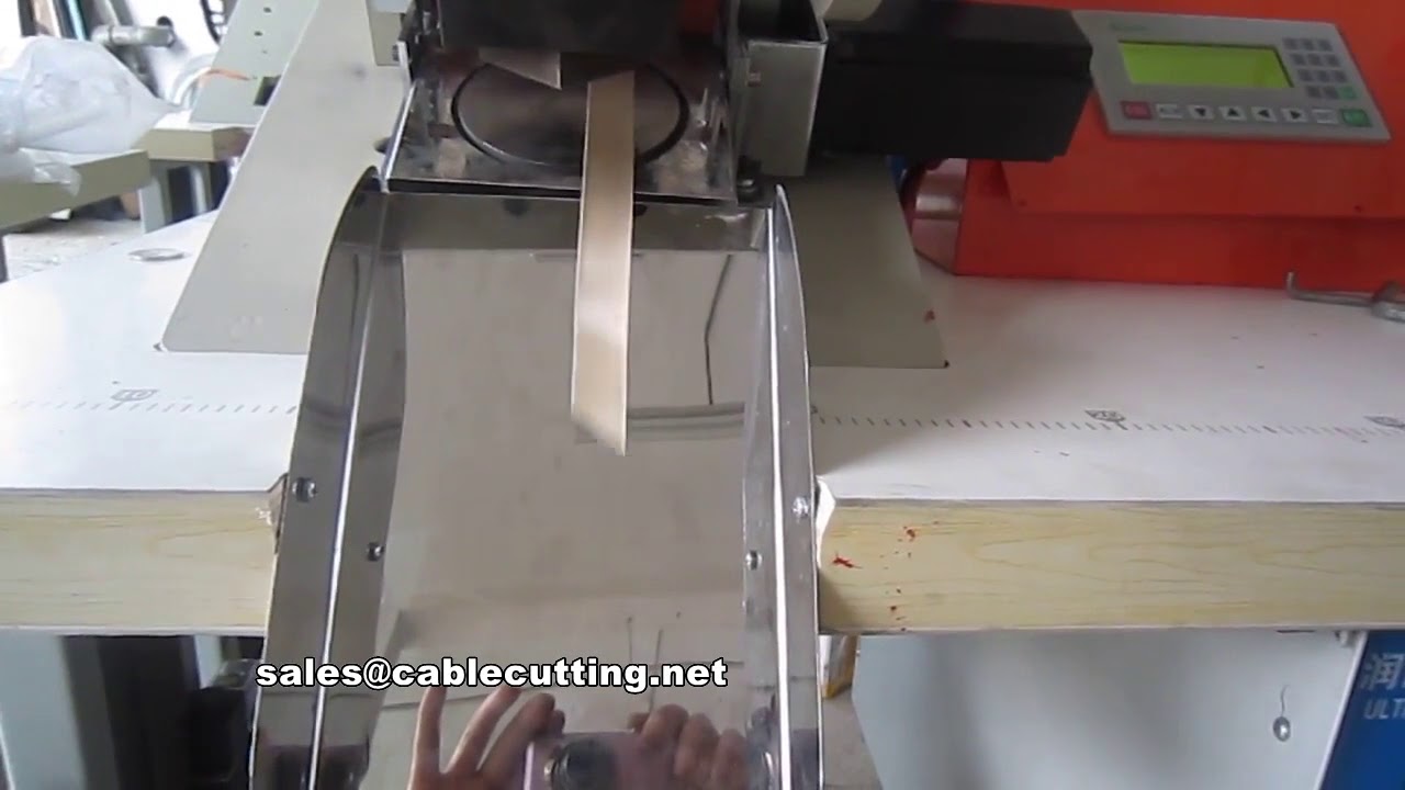 Ultrasonic Cutting Machine for Satin & Polyester Ribbon with 45-Degree Bevel