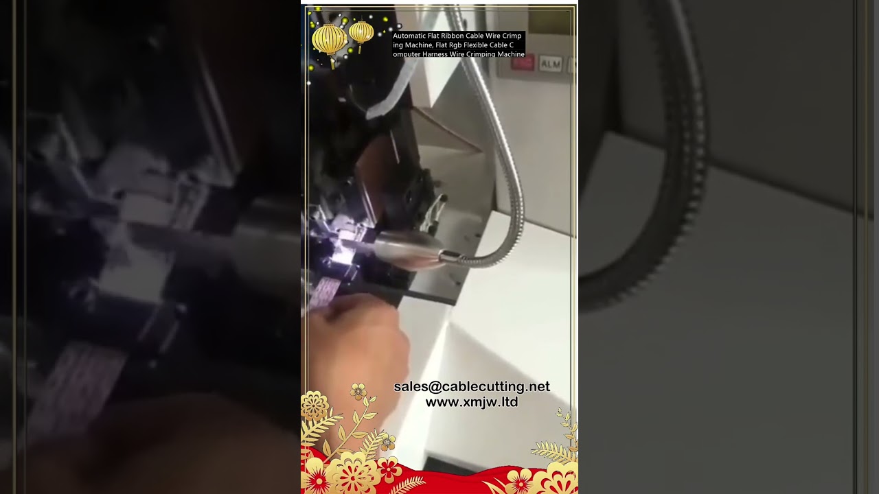 Automatic Flat Ribbon RGB Flexible Cable Crimping Machine for Computer Harness Wire