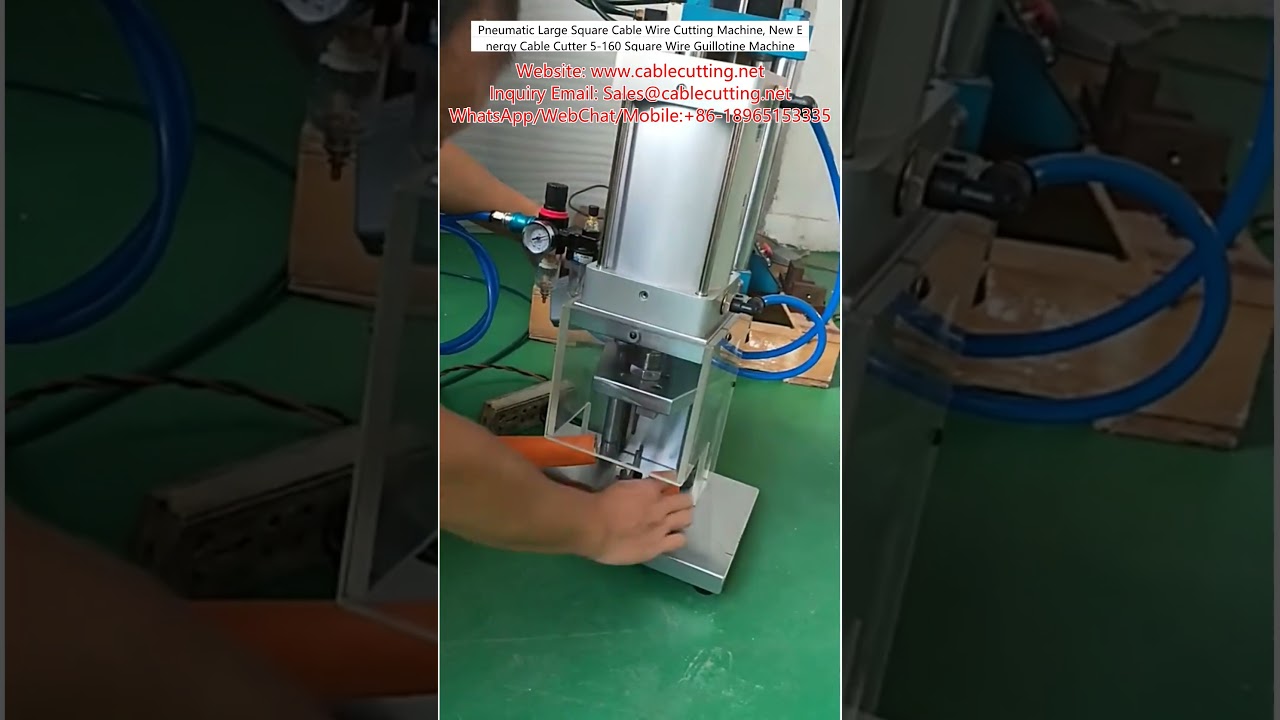 Pneumatic Large Square Cable Wire Cutting Machine | New Energy Cable Cutter 5-160 Square Wire Guillotine