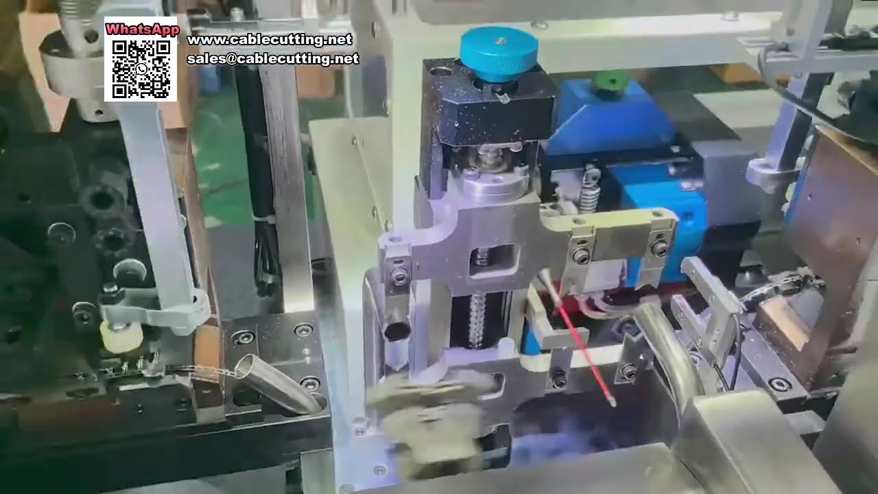 High Efficiency Full Servo Automatic Double Head Single Wire Crimping Machine Unit