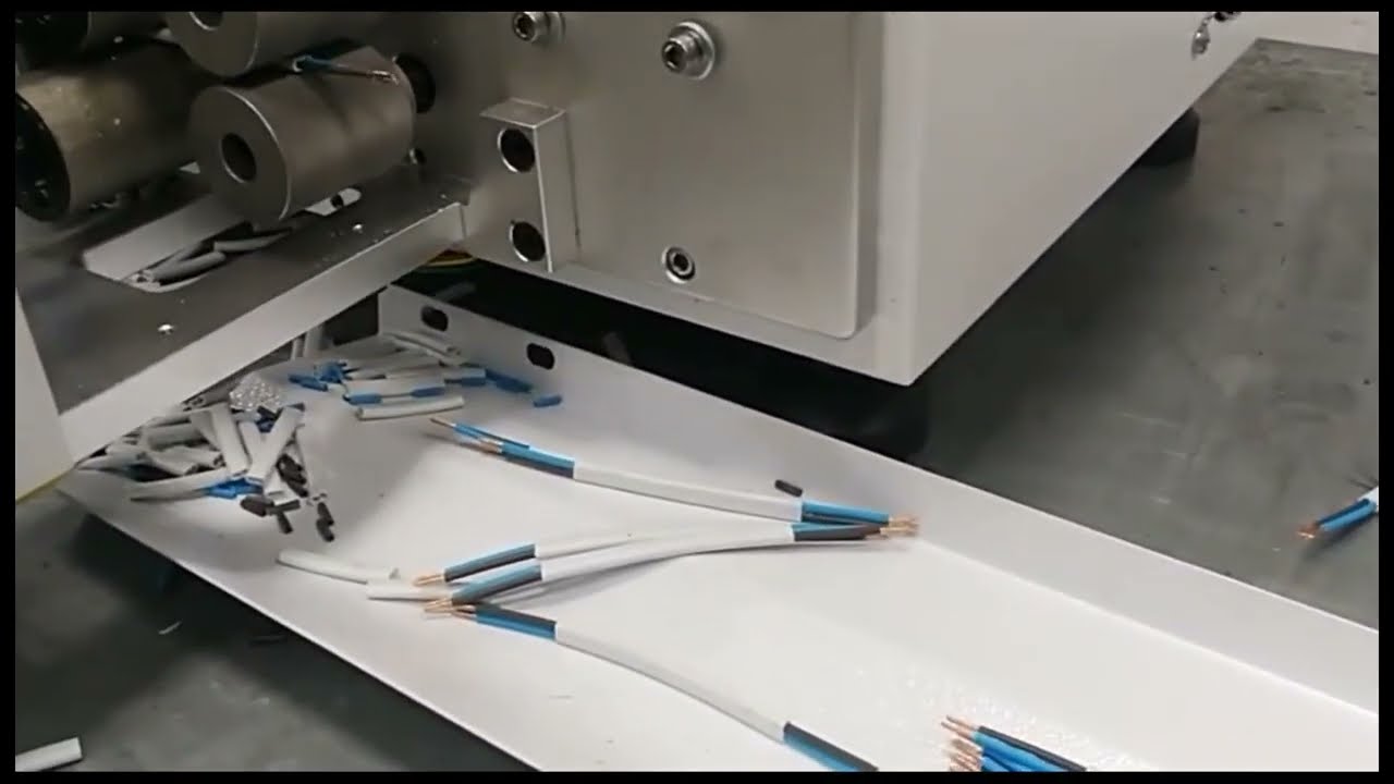 自動フラットシース多芯ハーネスケーブル切断・皮むき・撚り合わせ機 | 高効率ワイヤー加工