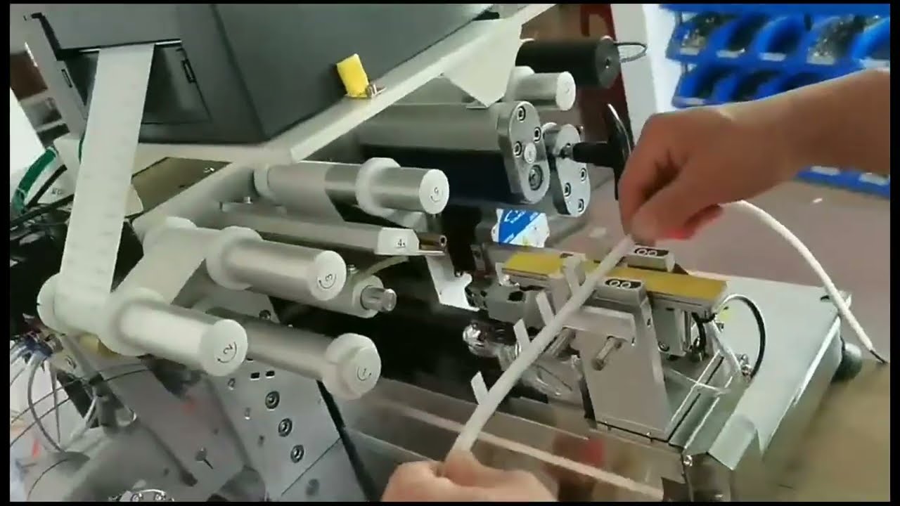 High-Precision Wire Cable Label Folding Machine with Auto-Correction Labeling