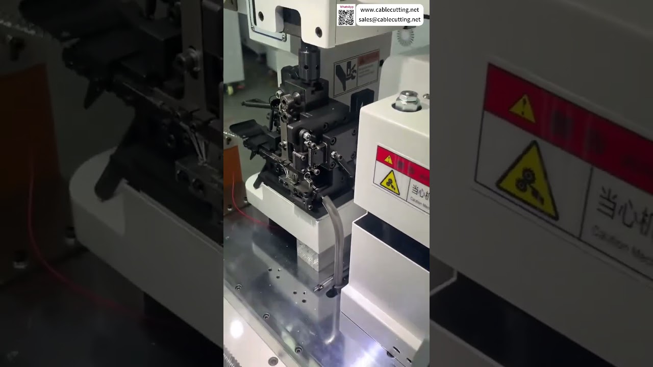 Fully Automatic Double Head Ribbon Cable Machine Double Crimping High Yield Roll Cut Setups