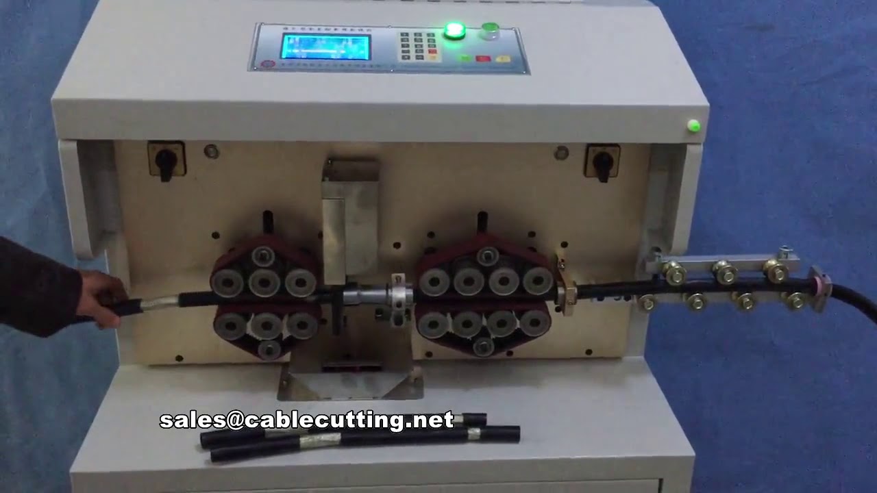 New Energy Video Braided Wire Thick Cable Cutting Stripping Machine, Max 20mm Diameter