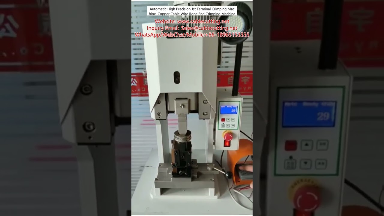 Automatic High Precision JST Terminal Crimping Machine, Copper Cable Wire Rope End Crimping Machine