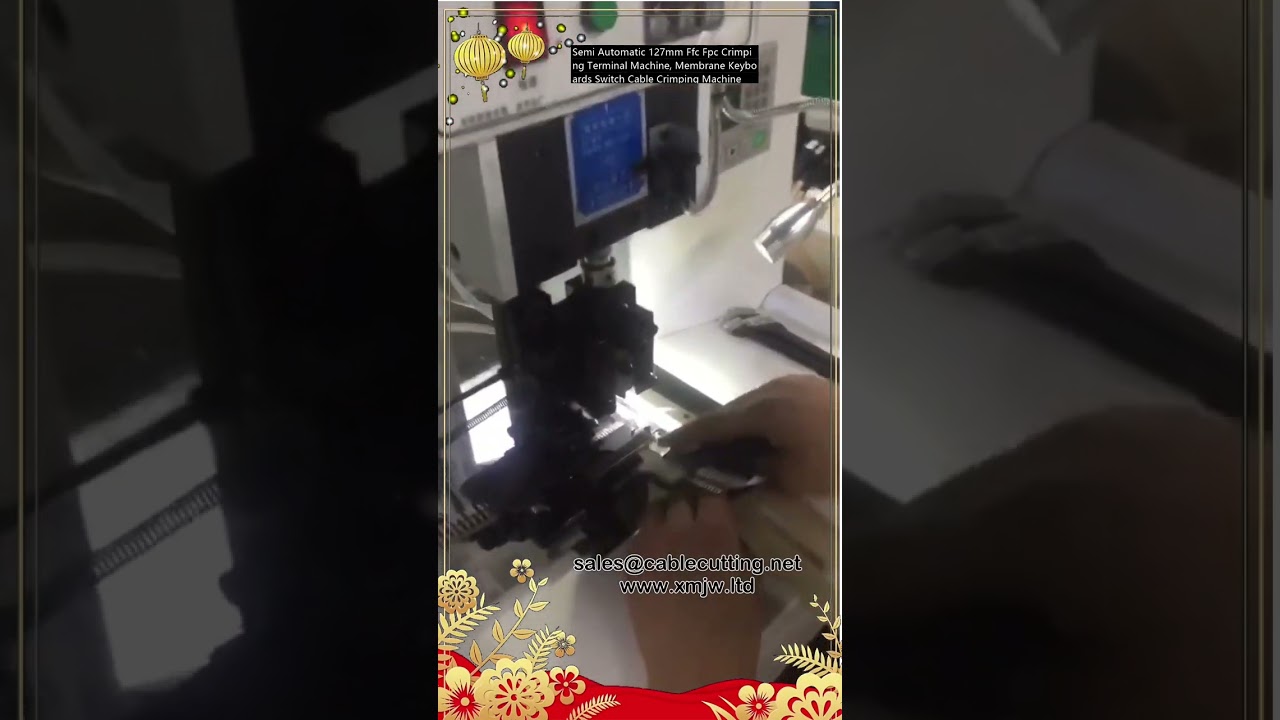 Semi-Automatic 127mm FFC FPC Crimping Terminal Machine for Membrane Keyboards & Switch Cables