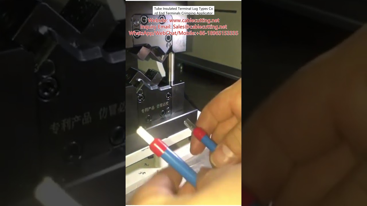 Tube Insulated Terminal Lug Types and Cord End Terminals Crimping Applicator