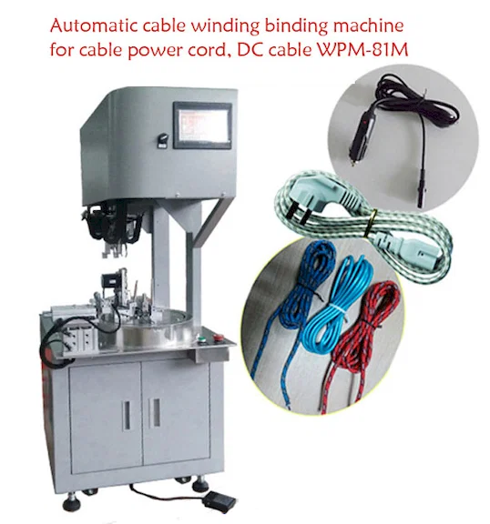 Automatic cable winding binding machine for cable power cord, DC cable