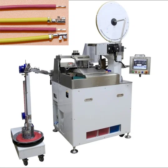 Full automatic wire cut strip one end crimping another end stripping